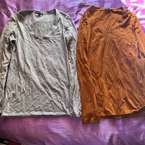 Two fashion nova long sleeve cotton shirts